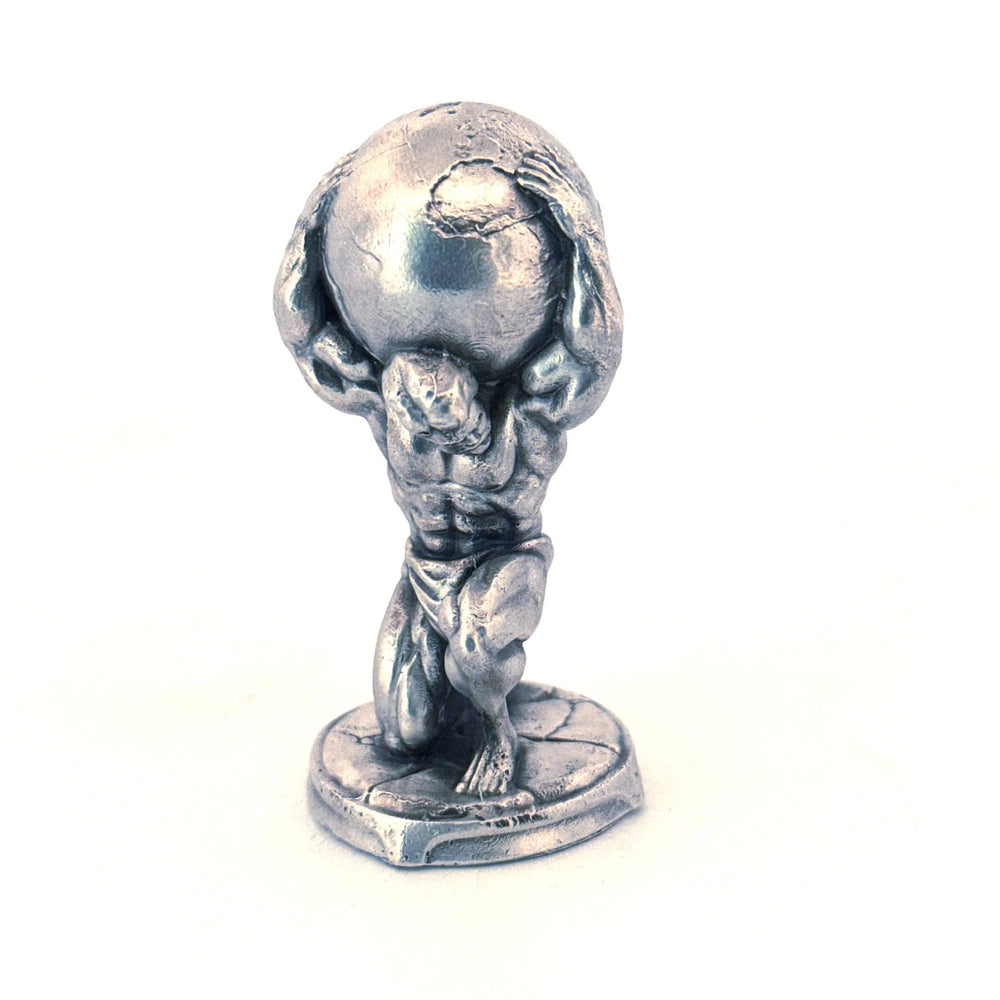 Atlas hand-poured 999+ silver statue by Gold Spartan