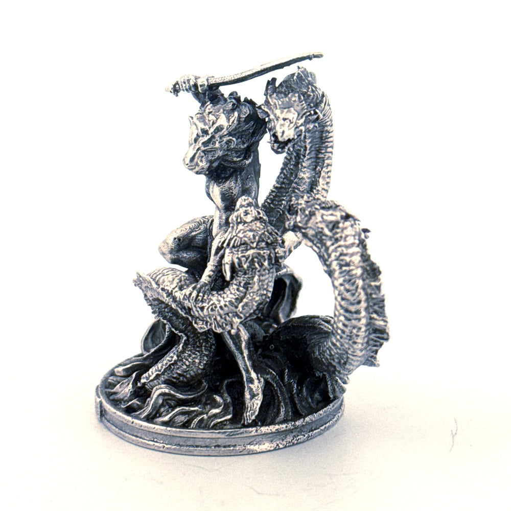 Hercules Vs Hydra hand-poured 999+ silver statue by Gold Spartan