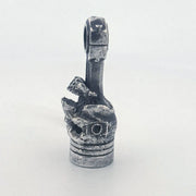 Skull Piston hand-poured 999+ silver statue by Gold Spartan