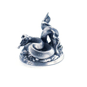 Rattlesnake hand-poured 999+ silver statue by Gold Spartan