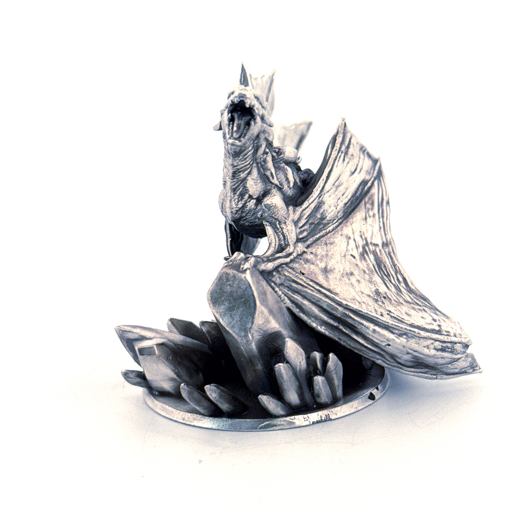 Crystal Dragon hand-poured 999+ silver statue by Gold Spartan