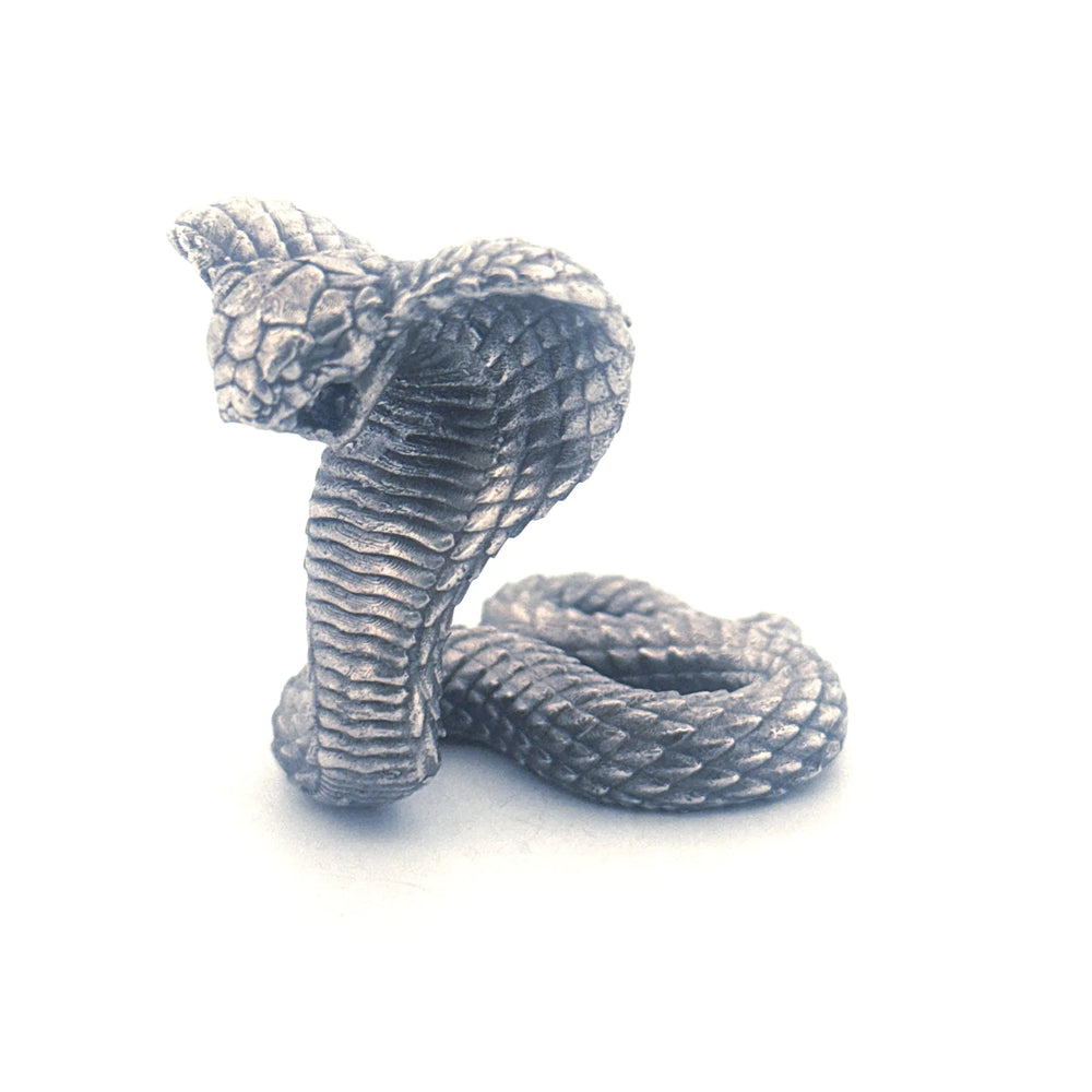 Cobra hand-poured 999+ silver statue by Gold Spartan