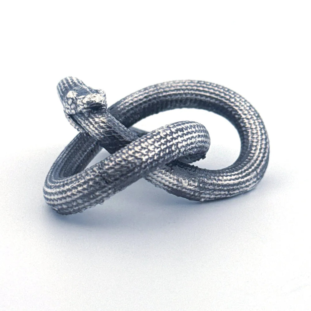 Ouroboros hand-poured 999+ silver statue by Gold Spartan