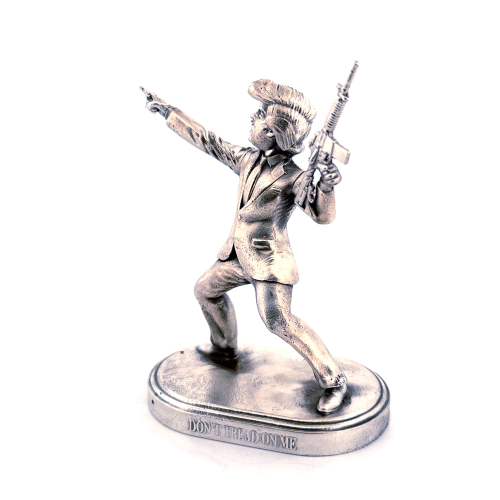 Don't Tread On Me Trump hand-poured 999+ silver statue by Gold Spartan