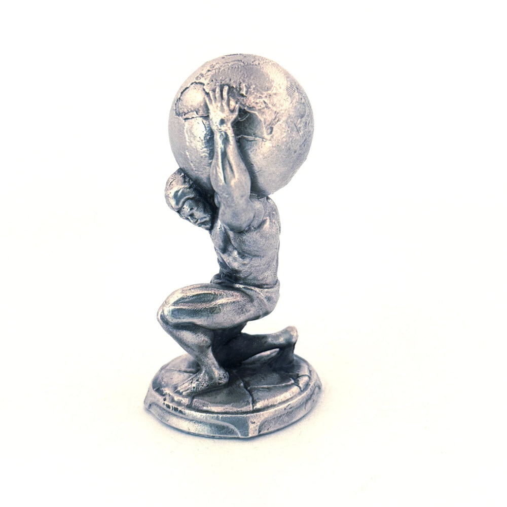 Atlas hand-poured 999+ silver statue by Gold Spartan