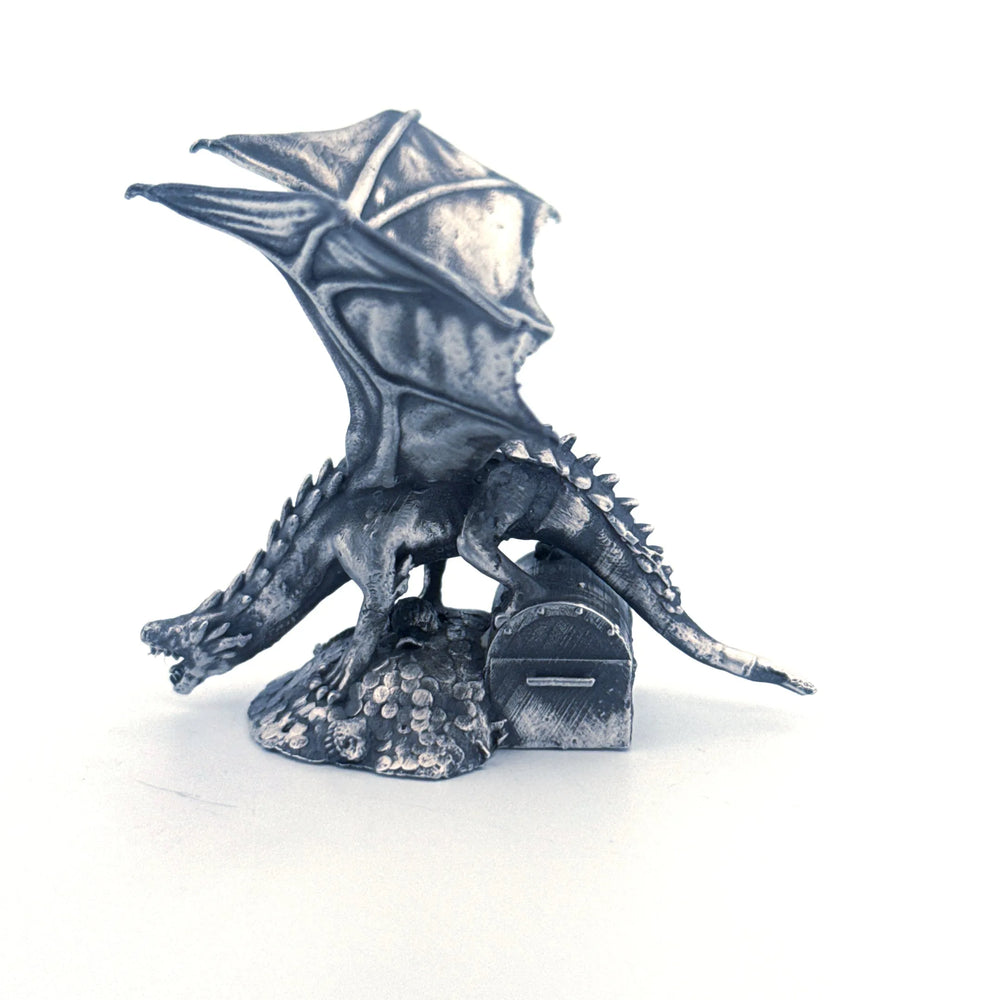 Treasure Dragon hand-poured 999+ silver statue by Gold Spartan