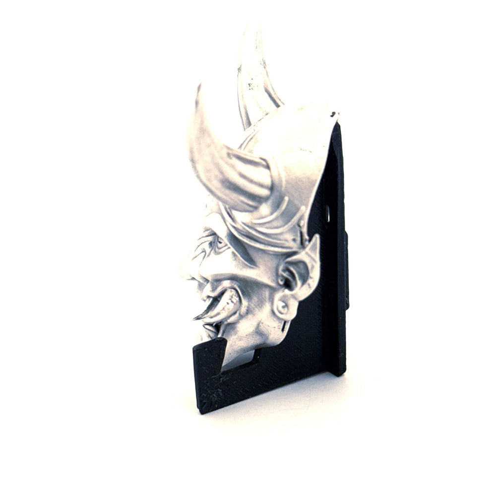 Oni Mask hand-poured 999+ silver statue by Gold Spartan