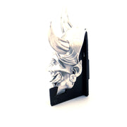 Oni Mask hand-poured 999+ silver statue by Gold Spartan