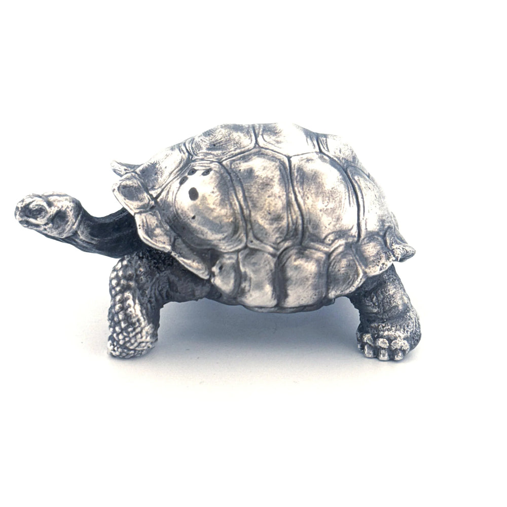 Galapagos Tortoise hand-poured 999+ silver statue by Gold Spartan