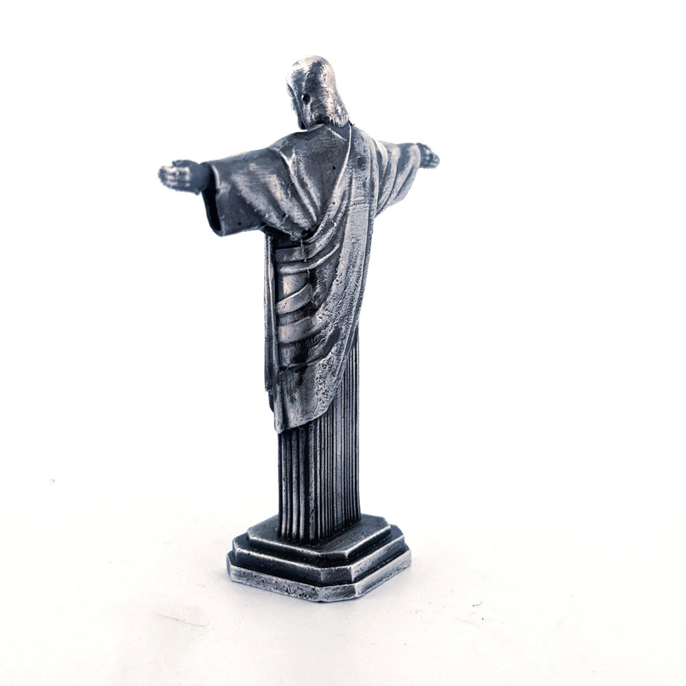 Christ the Redeemer hand-poured 999+ silver statue by Gold Spartan