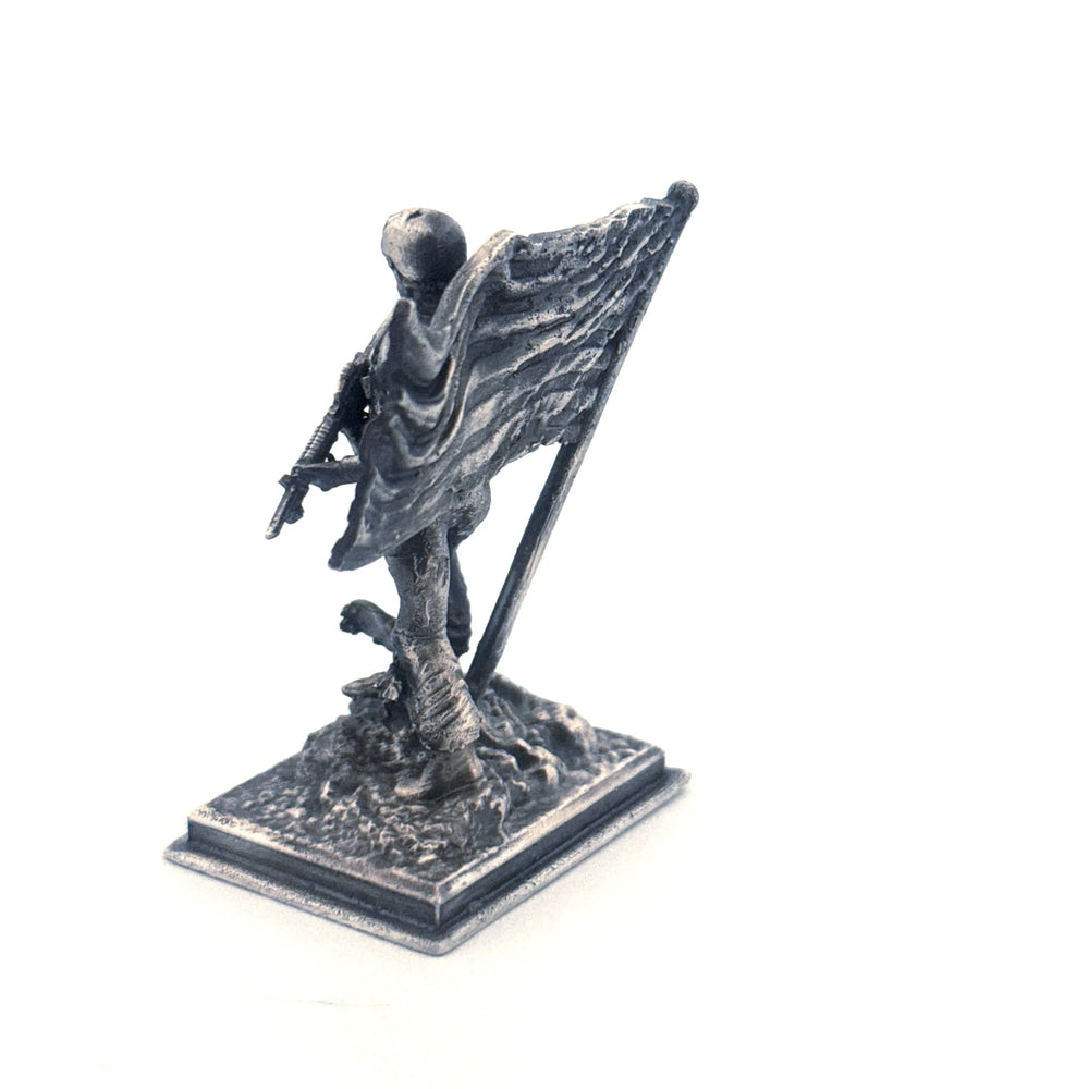 Don't Tread On Me Series 4 (Marine) hand-poured 999+ silver statue by Gold Spartan