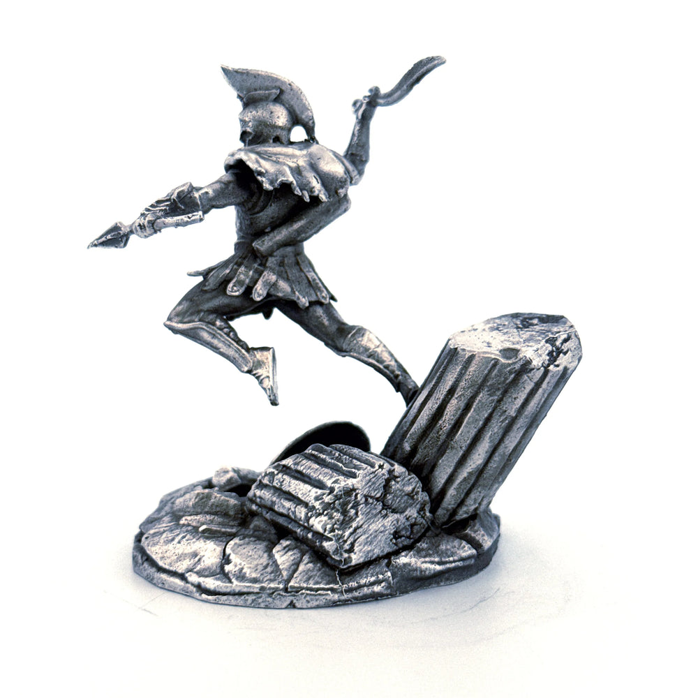Spartan Attack hand-poured 999+ silver statue by Gold Spartan