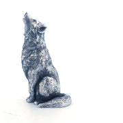 Howling Wolf hand-poured 999+ silver statue by Gold Spartan