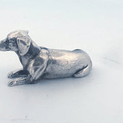 Dachshund hand-poured 999+ silver statue by Gold Spartan