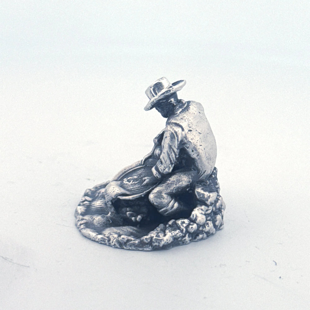 Prospector V2 hand-poured 999+ silver statue by Gold Spartan