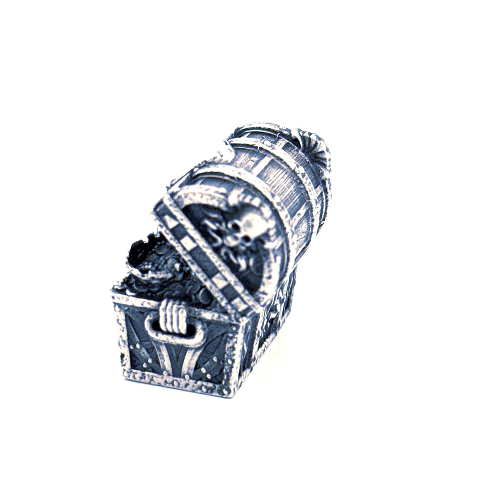 Treasure Chest hand-poured 999+ silver statue by Gold Spartan