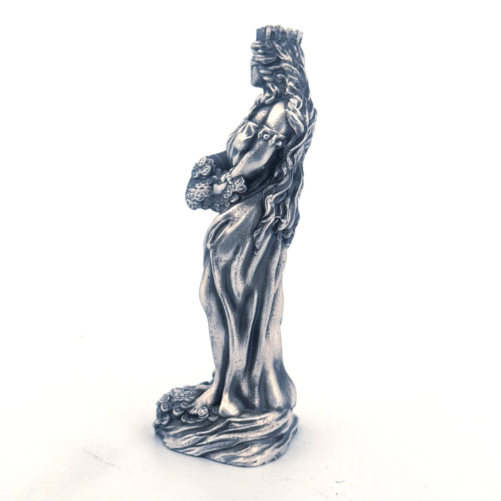 Lady Fortuna hand-poured 999+ silver statue by Gold Spartan