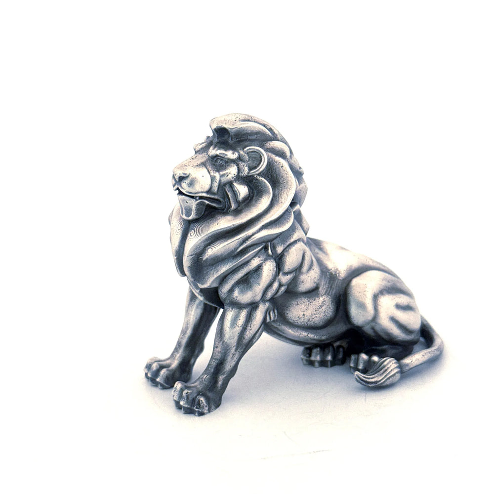 Lion V2 hand-poured 999+ silver statue by Gold Spartan
