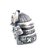 Samurai Head hand-poured 999+ silver statue by Gold Spartan