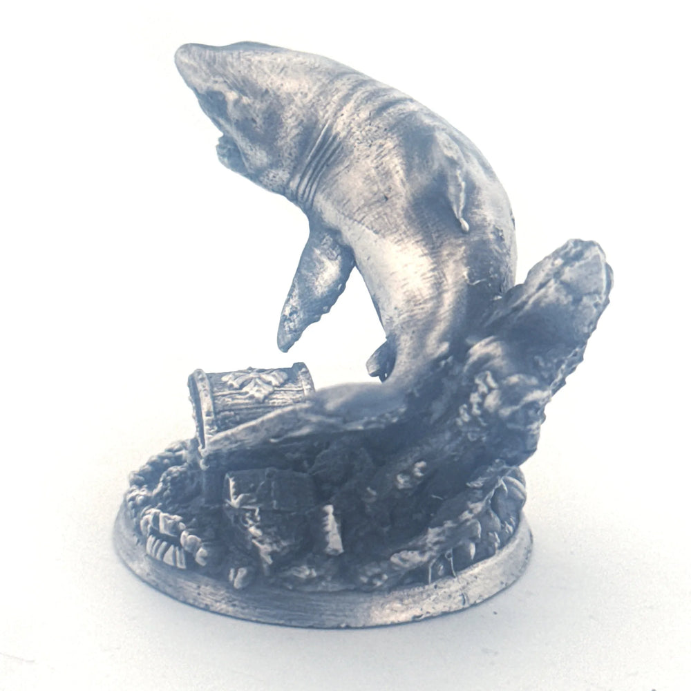 Shark V2 hand-poured 999+ silver statue by Gold Spartan