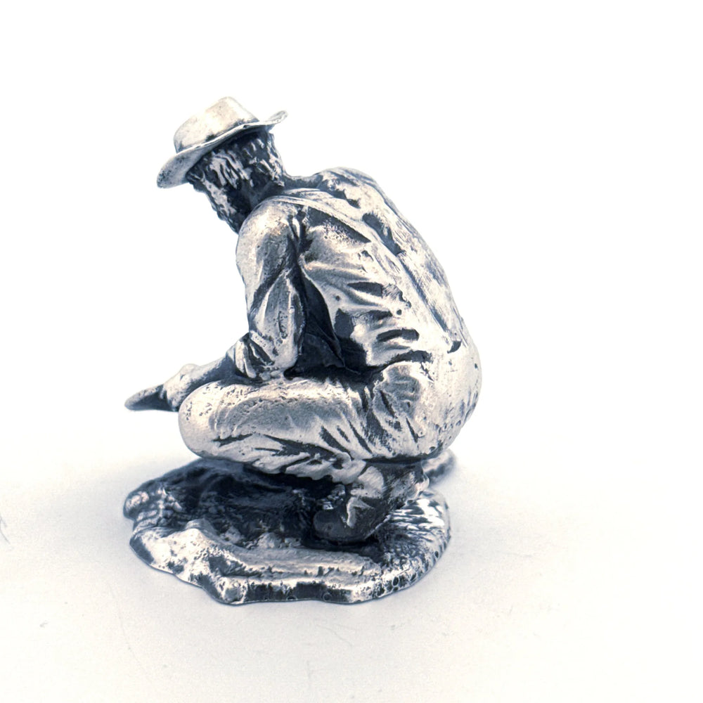 Prospector hand-poured 999+ silver statue by Gold Spartan