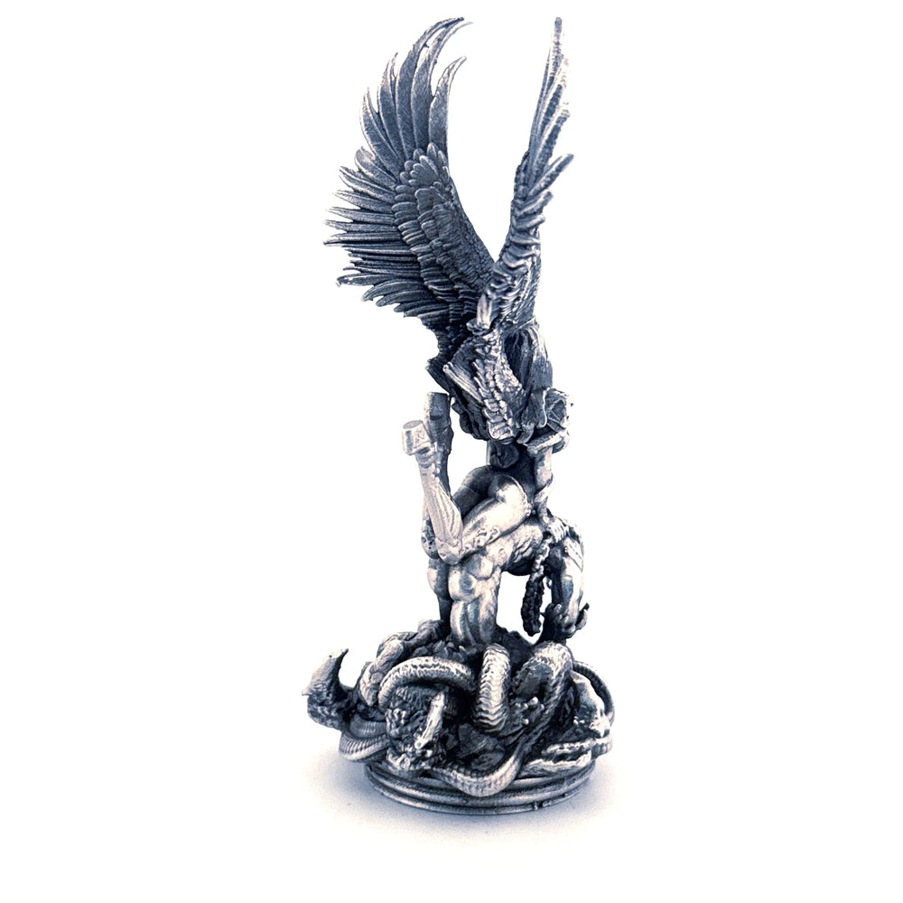 Angel & Demon hand-poured 999+ silver statue by Gold Spartan