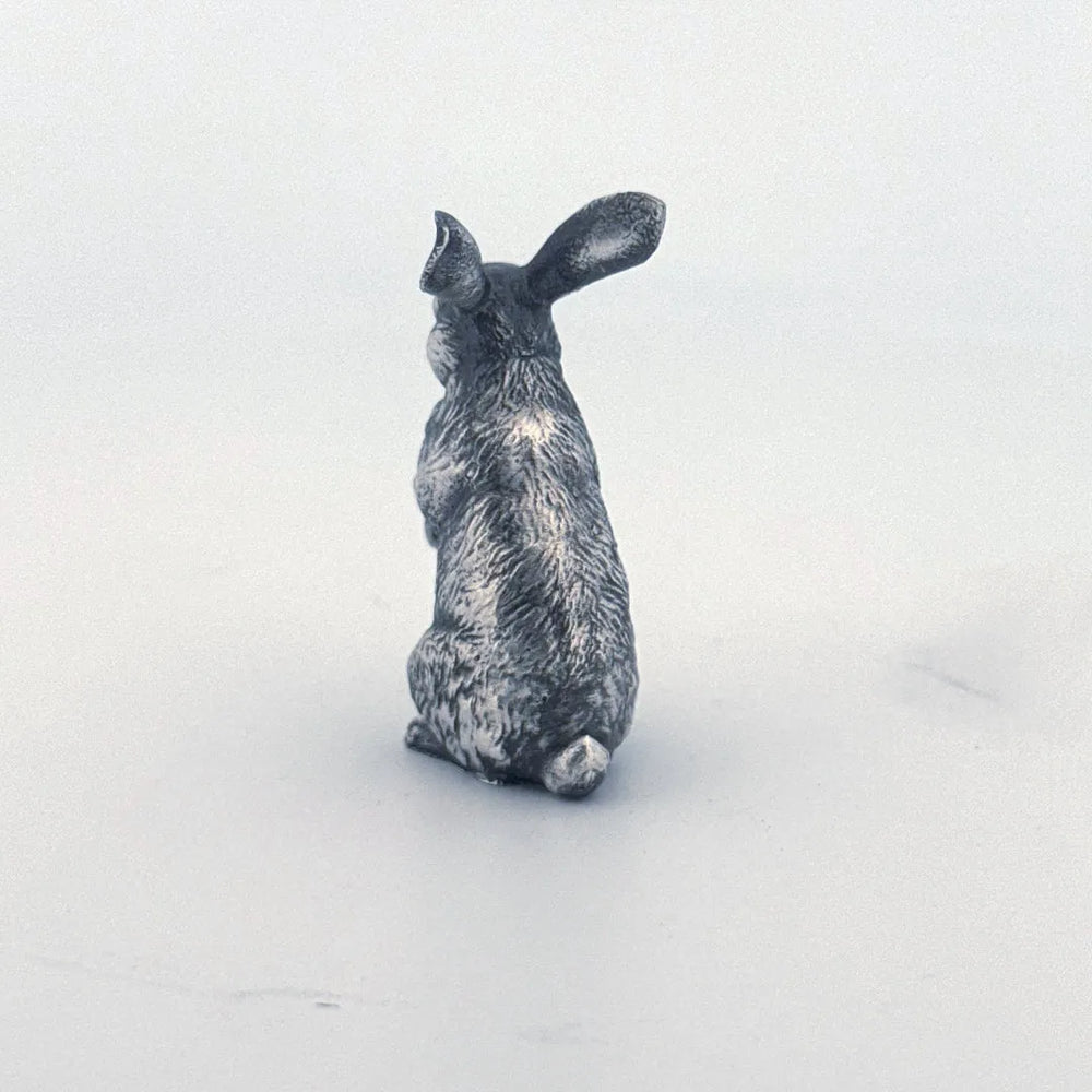 Bunny Rabbit hand-poured 999+ silver statue by Gold Spartan
