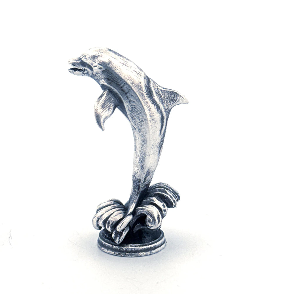 Dolphin hand-poured 999+ silver statue by Gold Spartan