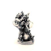 Baby Fire Dragon hand-poured 999+ silver statue by Gold Spartan