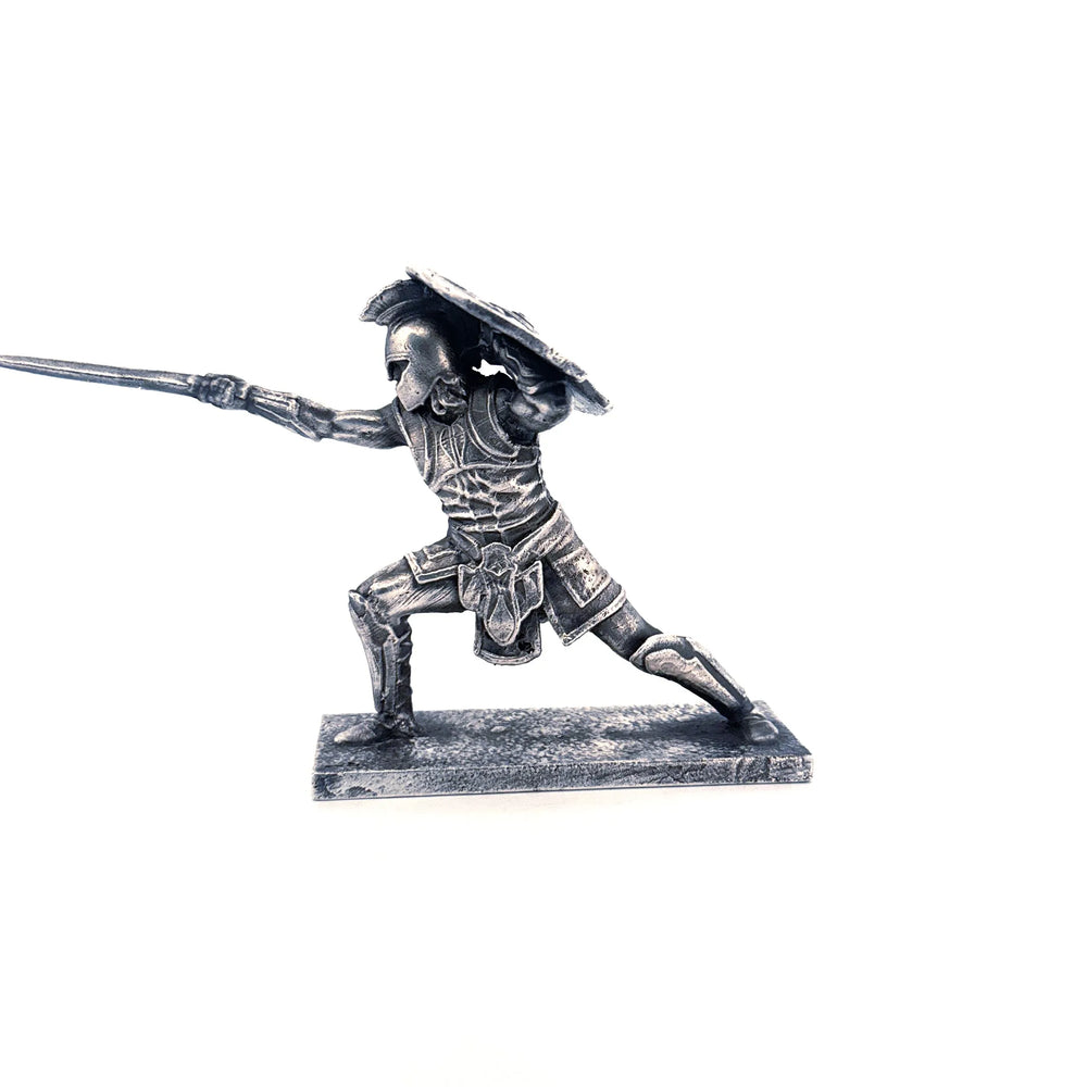 Achilles hand-poured 999+ silver statue by Gold Spartan