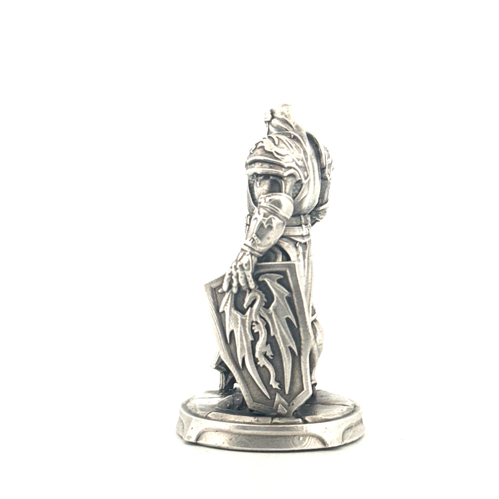 Cleric hand-poured 999+ silver statue by Gold Spartan