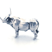 Longhorn hand-poured 999+ silver statue by Gold Spartan