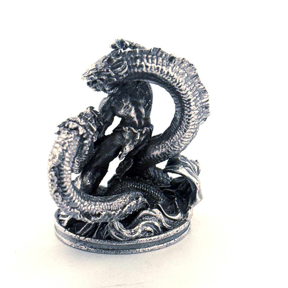 Hercules Vs Hydra hand-poured 999+ silver statue by Gold Spartan