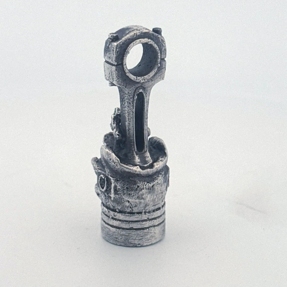 Skull Piston hand-poured 999+ silver statue by Gold Spartan