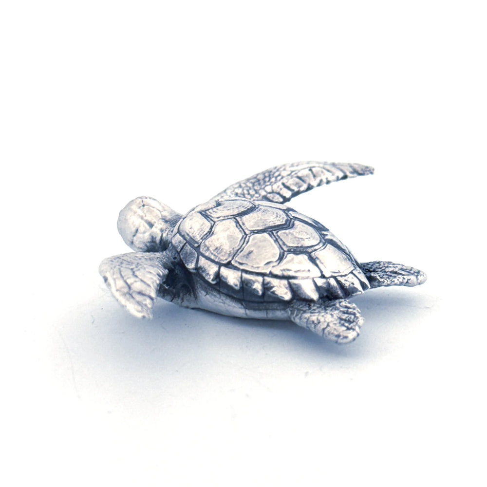 Sea Turtle hand-poured 999+ silver statue by Gold Spartan