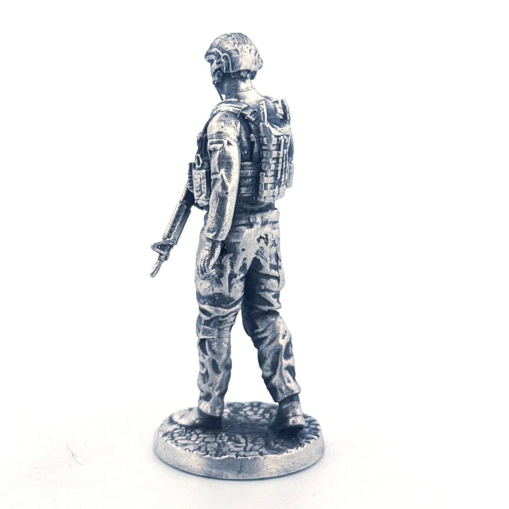Navy Seal hand-poured 999+ silver statue by Gold Spartan