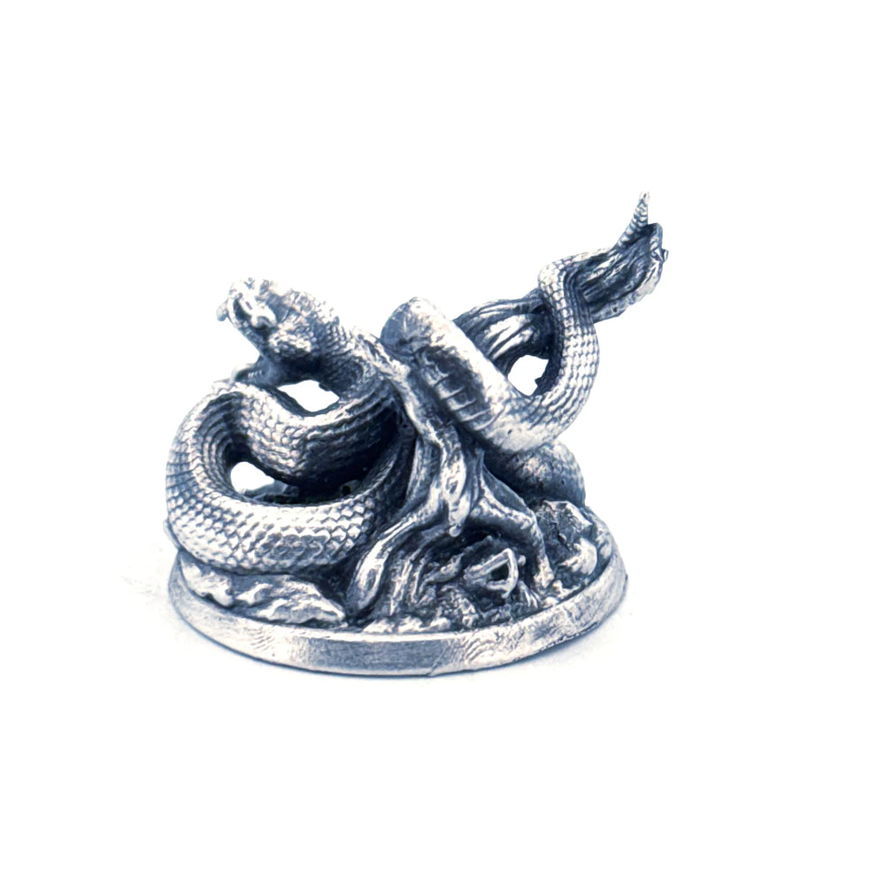 Rattlesnake hand-poured 999+ silver statue by Gold Spartan