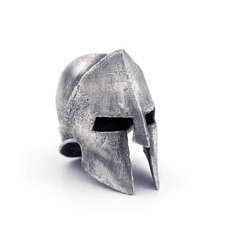 Spartan Helmet hand-poured 999+ silver statue by Gold Spartan