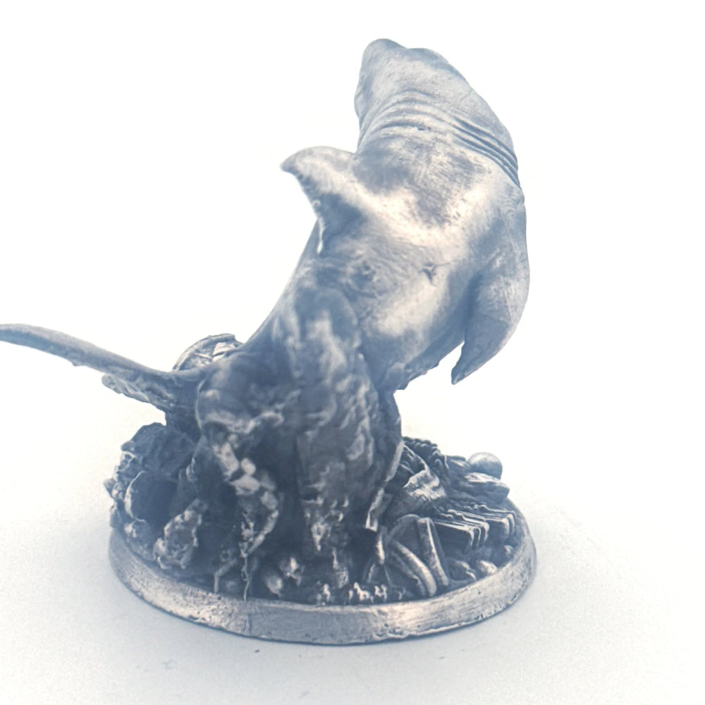 Shark V2 hand-poured 999+ silver statue by Gold Spartan