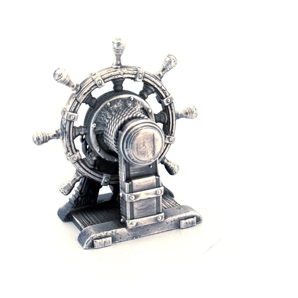 The Pirate's Wheel hand-poured 999+ silver statue by Gold Spartan