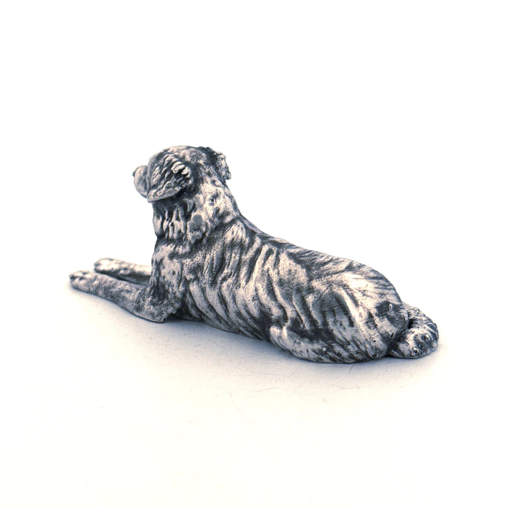 Australian Shepherd hand-poured 999+ silver statue by Gold Spartan