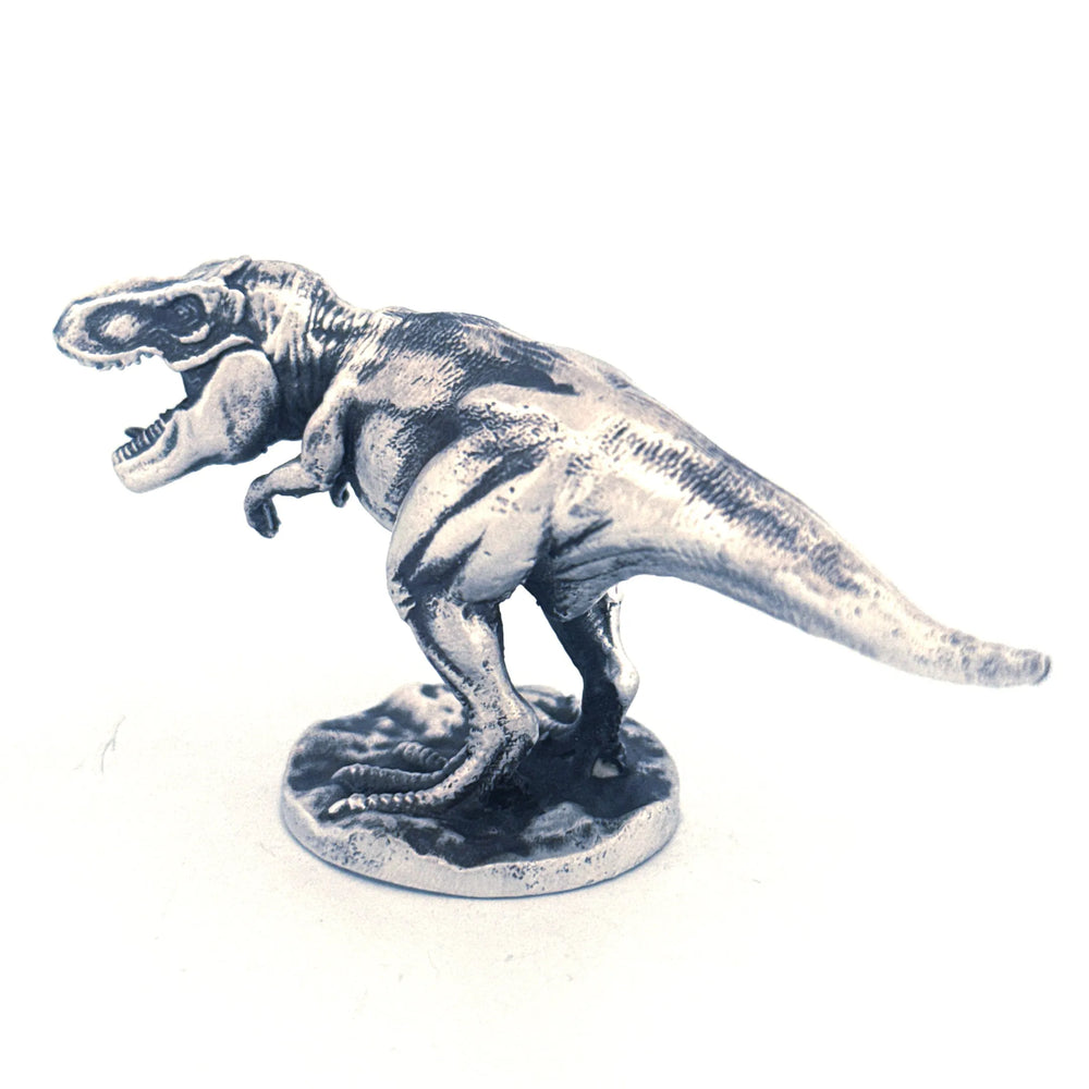 Tyrannosaurus Rex hand-poured 999+ silver statue by Gold Spartan