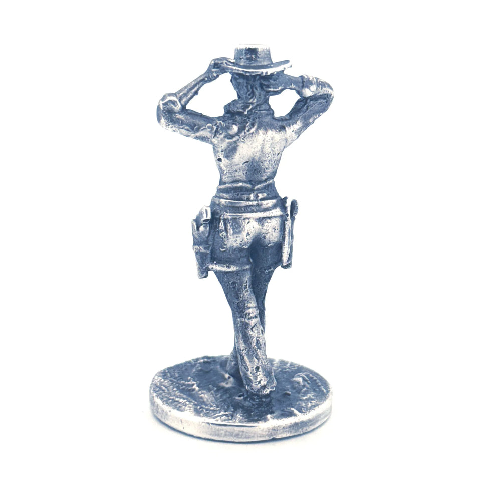 Cowgirl hand-poured 999+ silver statue by Gold Spartan