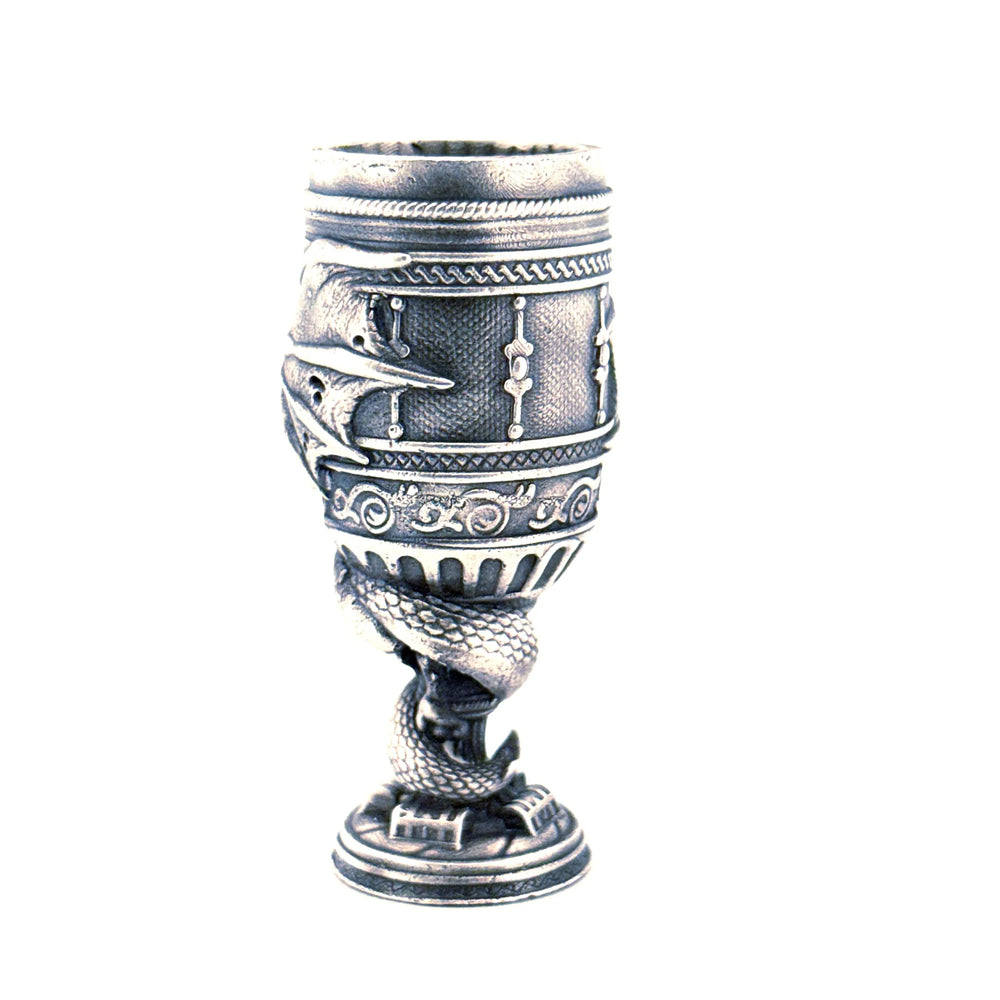 Dragon Chalice hand-poured 999+ silver statue by Gold Spartan