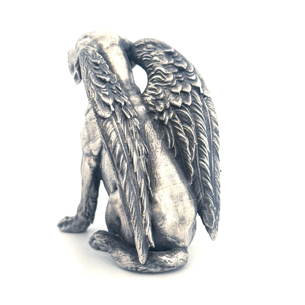 Labrador Angel hand-poured 999+ silver statue by Gold Spartan