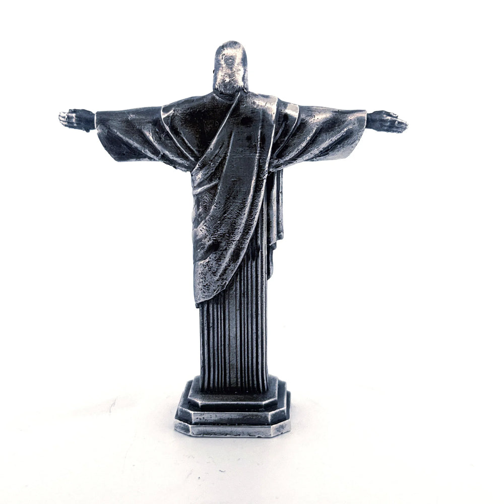Christ the Redeemer hand-poured 999+ silver statue by Gold Spartan