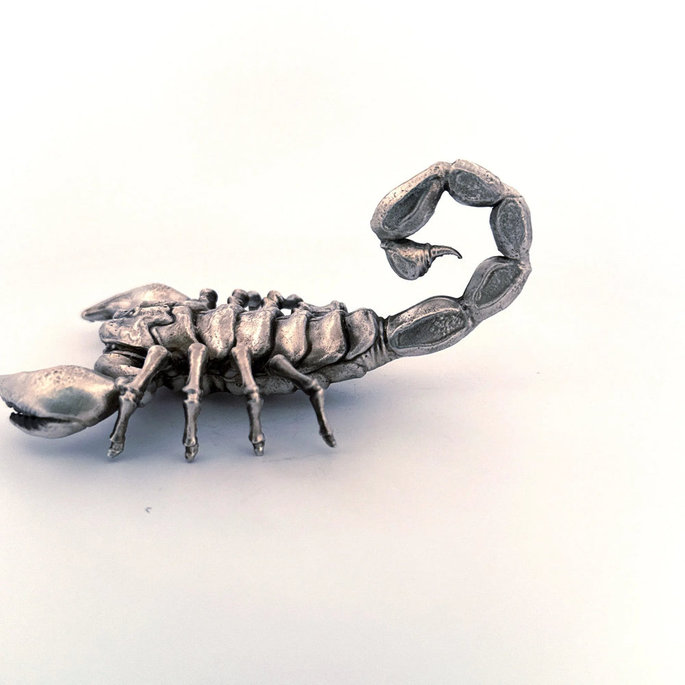Scorpion hand-poured 999+ silver statue by Gold Spartan