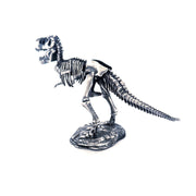 T-Rex Skeleton hand-poured 999+ silver statue by Gold Spartan
