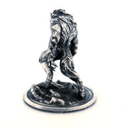Werewolf hand-poured 999+ silver statue by Gold Spartan