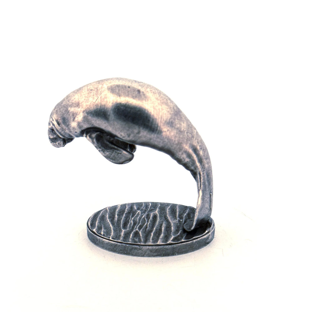 Manatee hand-poured 999+ silver statue by Gold Spartan